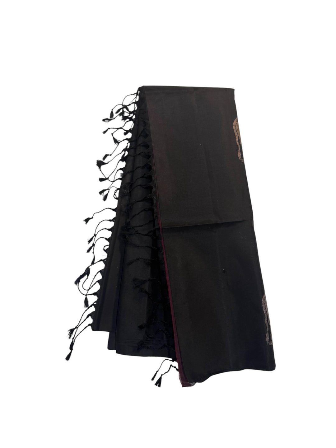 Elegant Black Soft Silk Saree with Intricate Elephant Zari Weaving