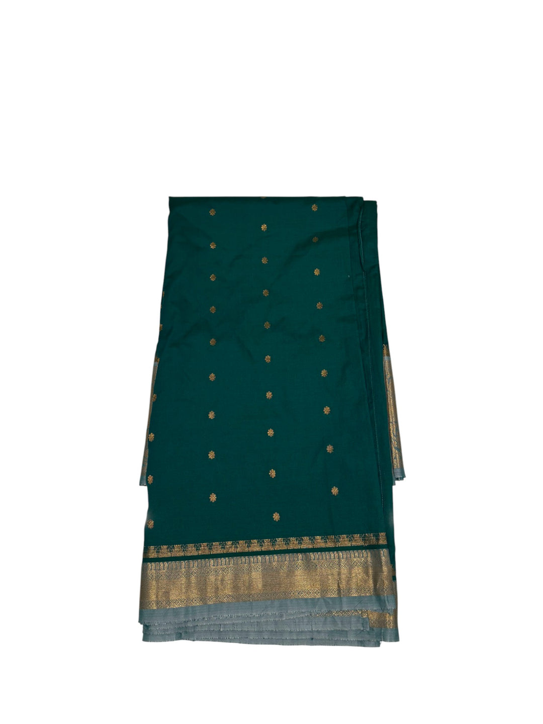 Gadwal Handloom-Style Pattu Saree with Designer Scallop Blouse