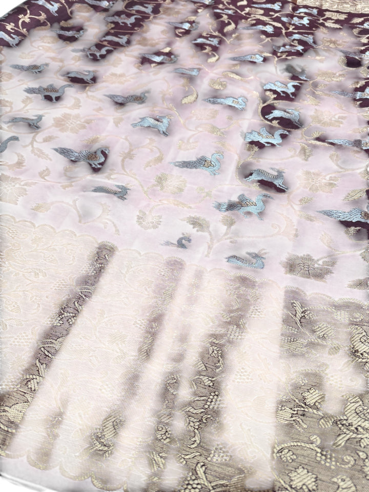 Banarasi Silk Saree with Rich Brocade Detailing & Designer Blouse