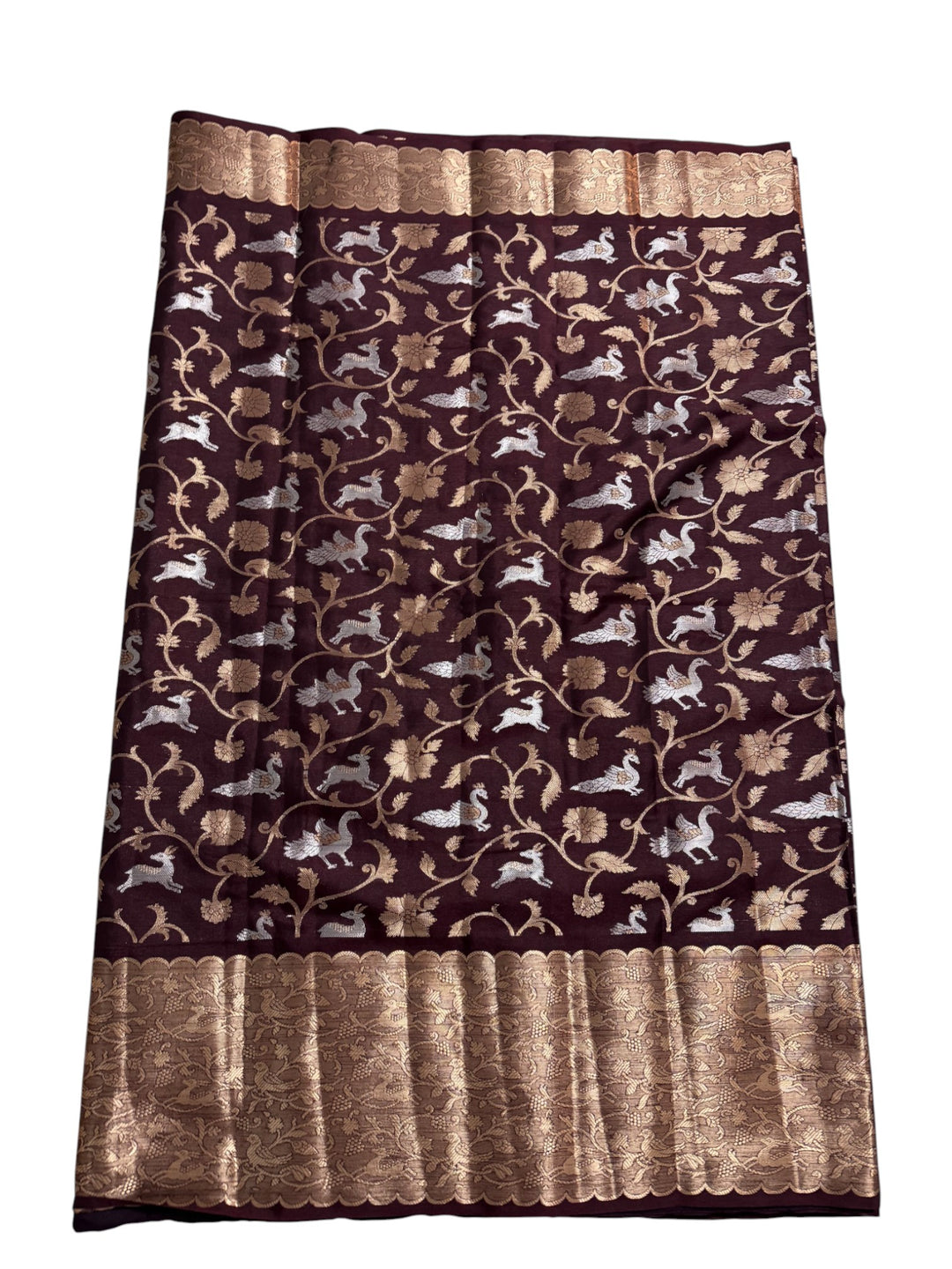 Banarasi Silk Saree with Rich Brocade Detailing & Designer Blouse