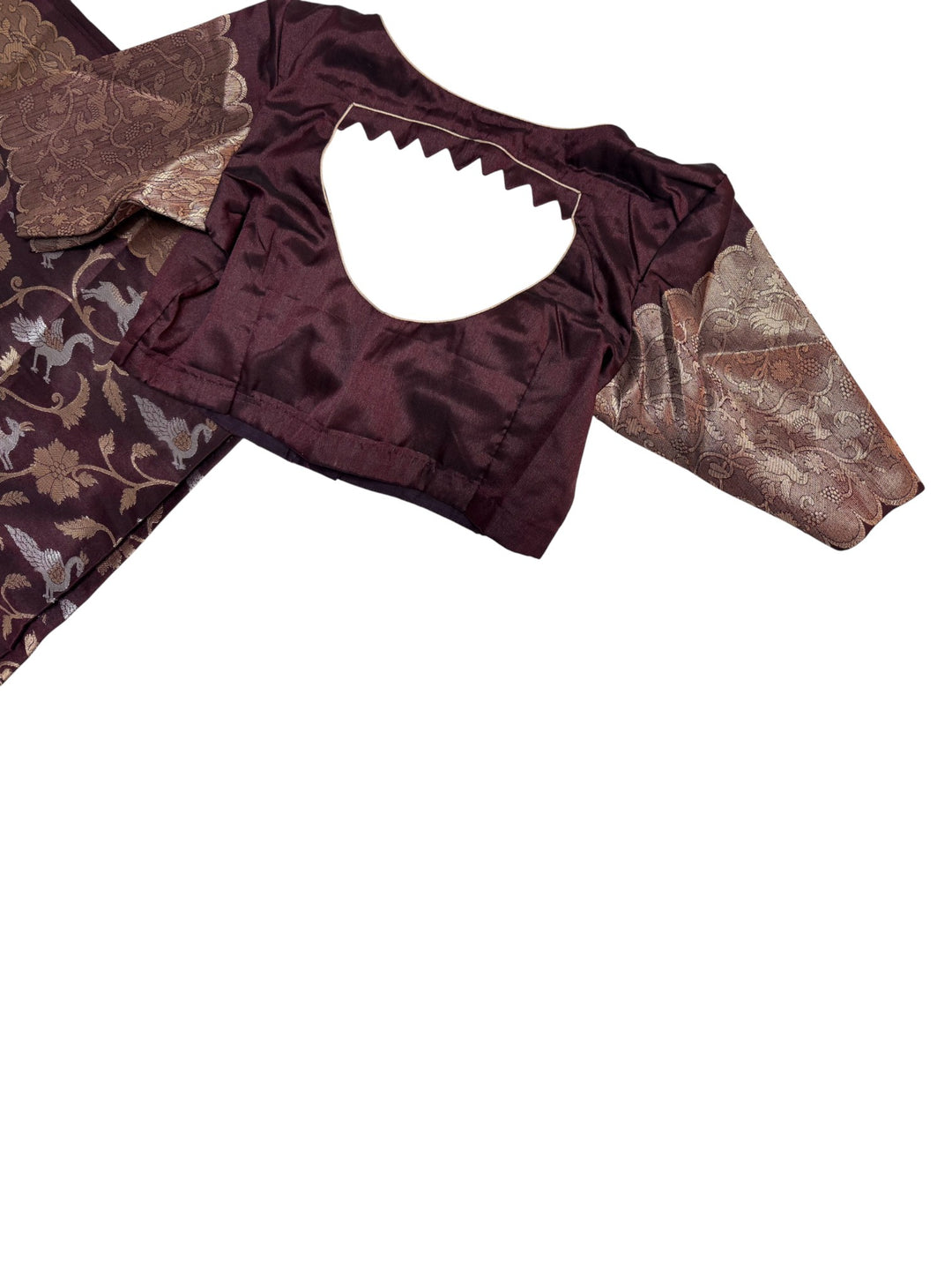 Banarasi Silk Saree with Rich Brocade Detailing & Designer Blouse