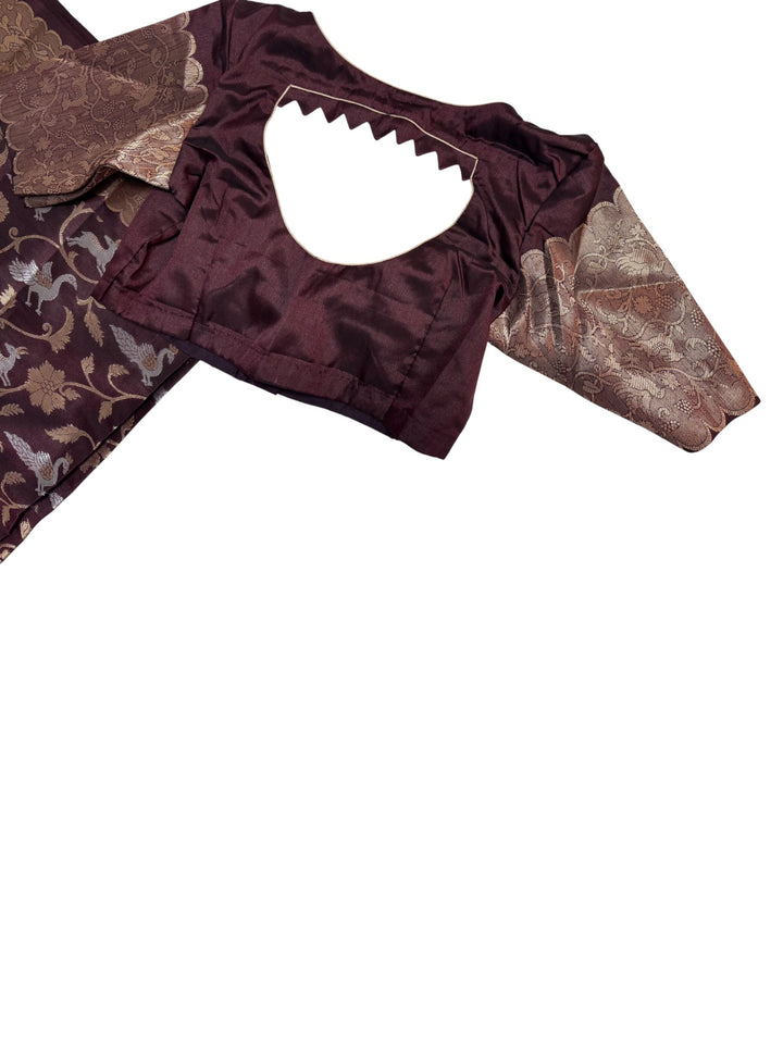 Banarasi Silk Saree with Rich Brocade Detailing & Designer Blouse