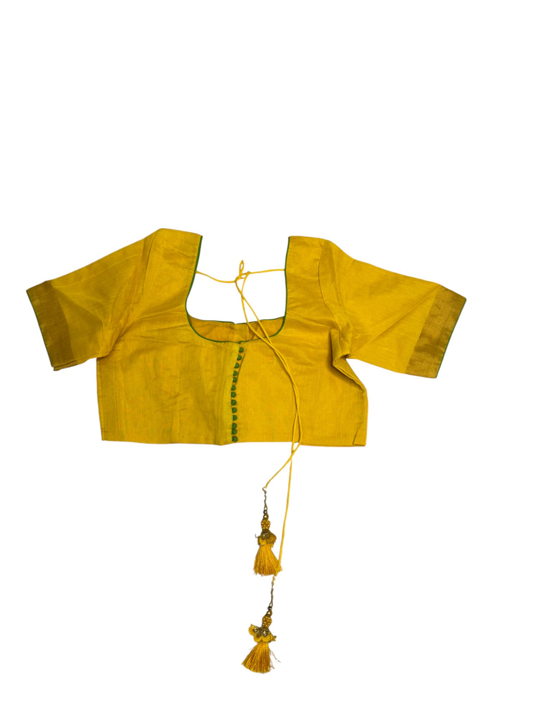 Elegant Yellow Kora Silk Saree with Subtle Sequins & Floral Weave