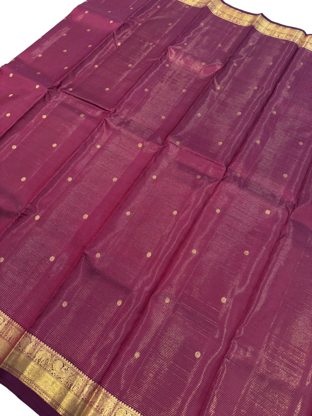 Traditional Kanchipuram Pattu Saree – Maroon & Gold