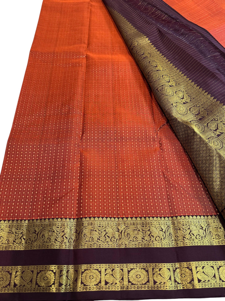 Authentic Kanchipuram Pure Pattu Saree with Rich Gold Zari