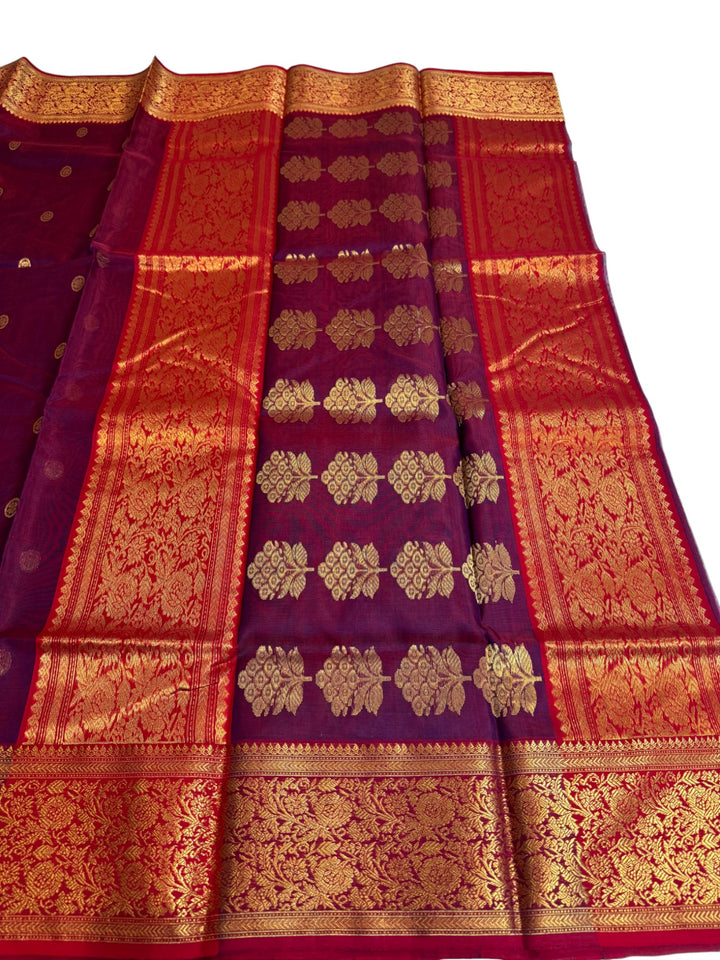 Pure Ikkat Weave Saree Paired with Designer Stitched Blouse