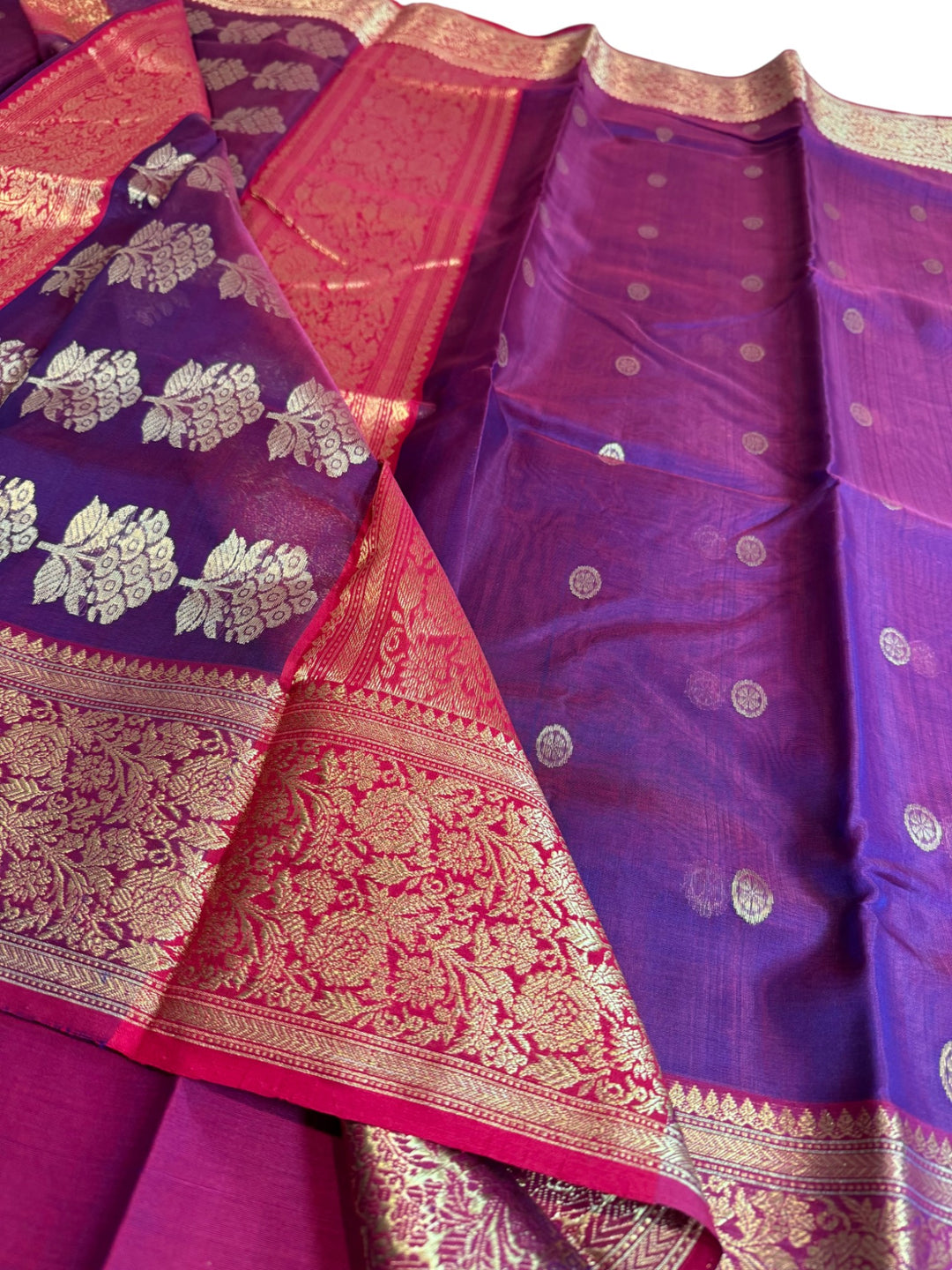 Pure Ikkat Weave Saree Paired with Designer Stitched Blouse