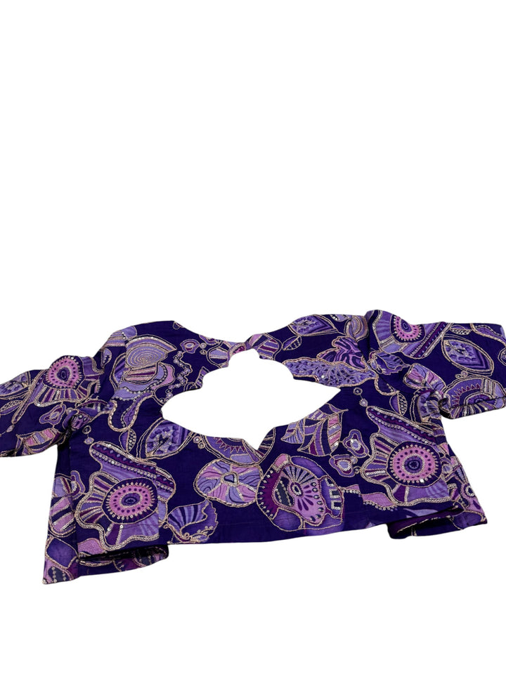 Elegant Grey Space Silk Saree with Heavy Embroidered Blouse